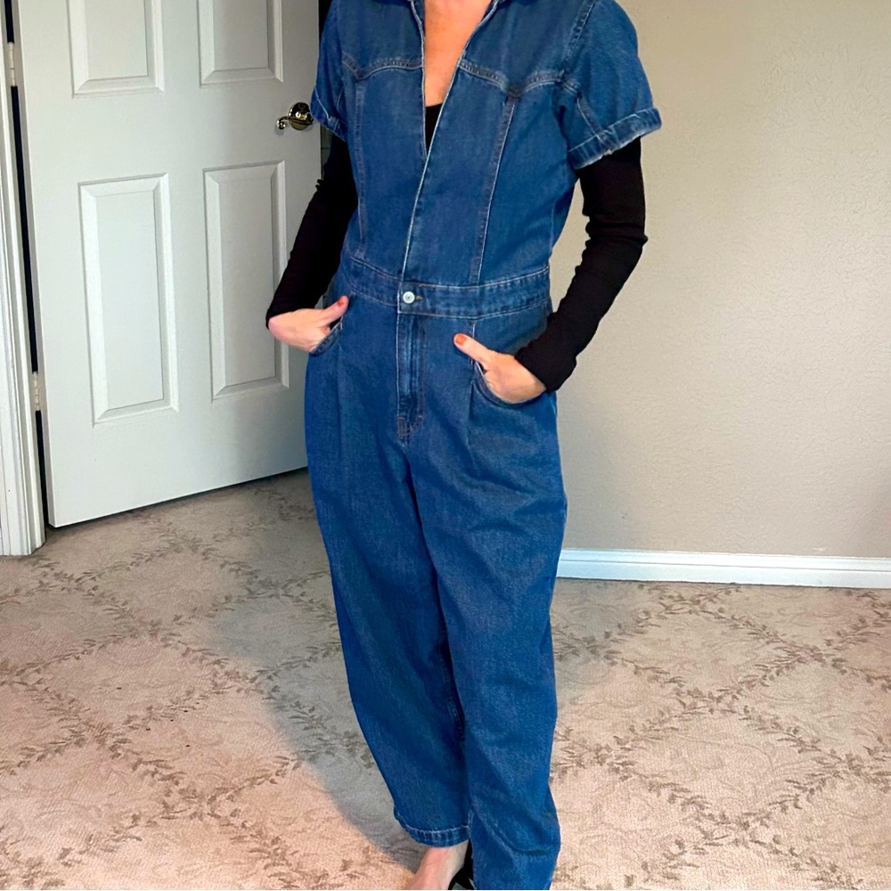 We The Free Denim S/L Jumpsuit